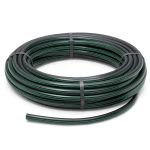 لفة أنابيب بلاستيك HDPE ضغط 10 بار PE 80 قطر خارجي 32 مم SDR 13.6 أسود مع خطوط خضراء