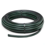 لفة أنابيب HDPE ضغط 10 بار PE 80 قطر خارجي 50 مم SDR 13.6 لون أسود مع خط أخضر