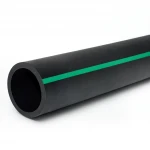 HDPE Plastic Pipe  PN 16 Bar [PE 80] Outside Diameter 315 mm  SDR 9  Color Black with Green Stripes | Almona Factory