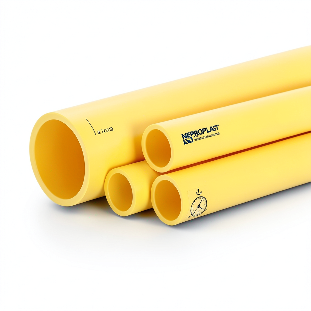 HDPE Pipes PE 80 Pressure 6 Bar Outside Diameter 315 mm Thickness 14.4 mm Yellow | NEPROPLAST