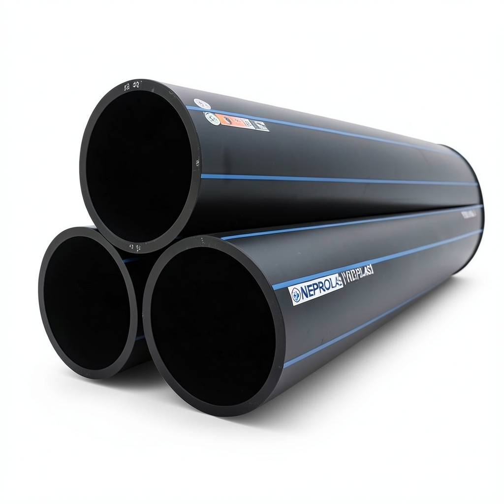 أنابيب HDPE PE 80 ضغط 10 بار قطر 355 مم سمك 26.1 مم لون أسود | نيبروبلاست