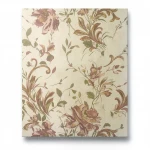 Italian wallpaper floral design, size 10m x 1.06m,  beige, model 81417