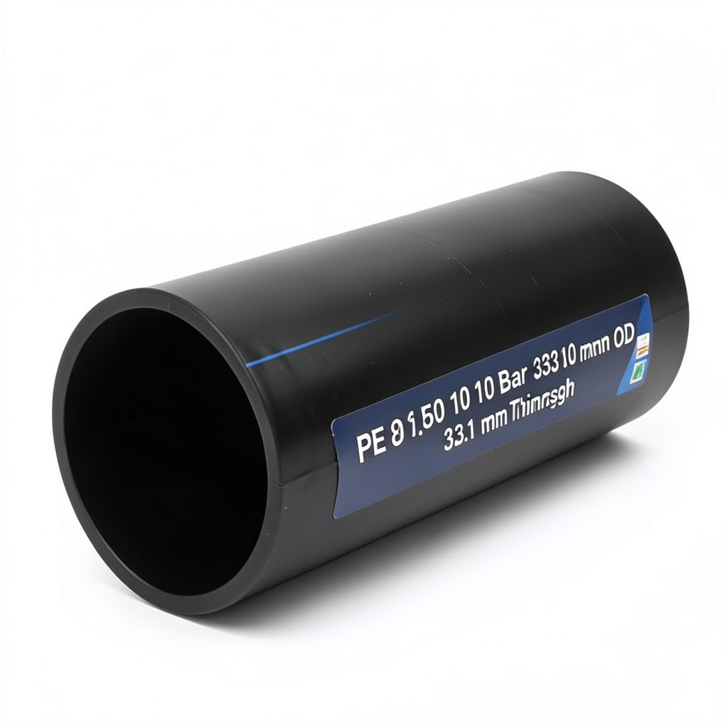 HDPE Pipes PE 80 10 Bar 450 mm OD 33.1 mm Thickness Black | NEPROPLAST