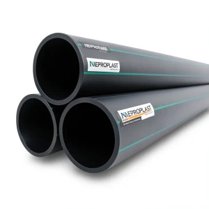 أنابيب HDPE PE 80 ضغط اسمي 10 بار قطر خارجي 500 مم سمك 36.8 مم لون أسود | نيبروبلاست