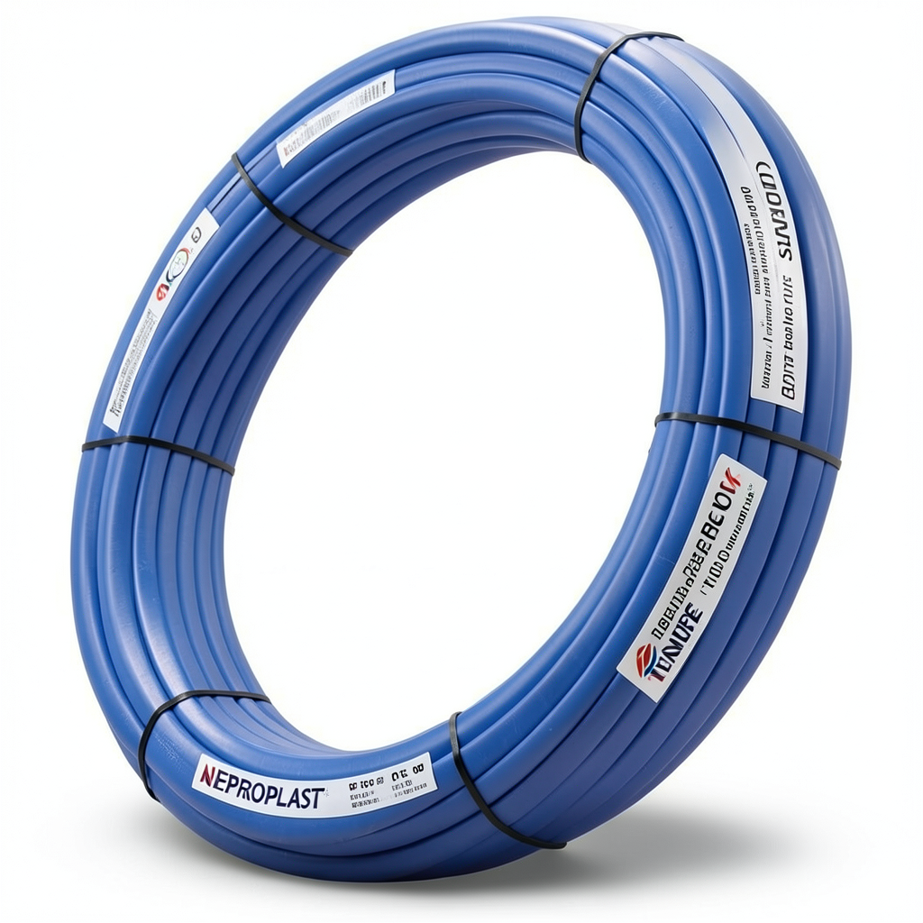 أنابيب HDPE PE 80 ضغط اسمي 10 بار قطر خارجي 40 مم سمك 3 مم لون أزرق | نيبروبلاست