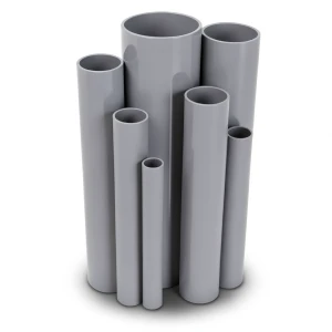 UPVC Pipes Outside Diameter 219.4 mm Thickness 3.7 mm Gray