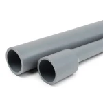 مواسير UPVC لانظمة الصرف الصحي ضغط 6 بار قطر خارجي 110 مم سمك 3.2 مم لون رمادي