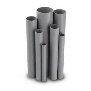 UPVC Pipes Nominal Pressure 6 Bar Outside Diameter 219.4 mm Thickness 6.1 mm Gray