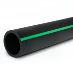 أنابيب بلاستيك HDPE ضغط  16 بار [PE 80] قطر خارجي 560 مم  SDR 9  لون اسود مع خط اخضر | مصنع المنى