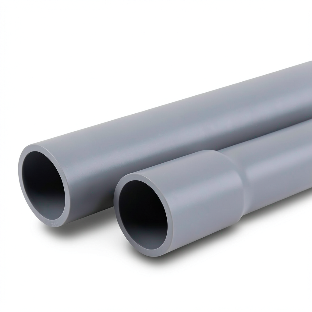 UPVC Pipes Sewage System Nominal Pressure 6 Bar Outside Diameter 160 mm Thickness 4.7 mm Gray