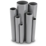 مواسير UPVC ضغط 6/20 قطر خارجي 20 مم سمك 1.5 مم لون رمادي