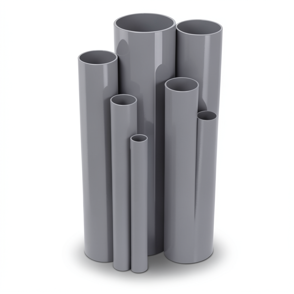 UPVC Pipes Nominal Pressure 6/20 Outside Diameter 50 mm Thickness 1.8 mm Gray