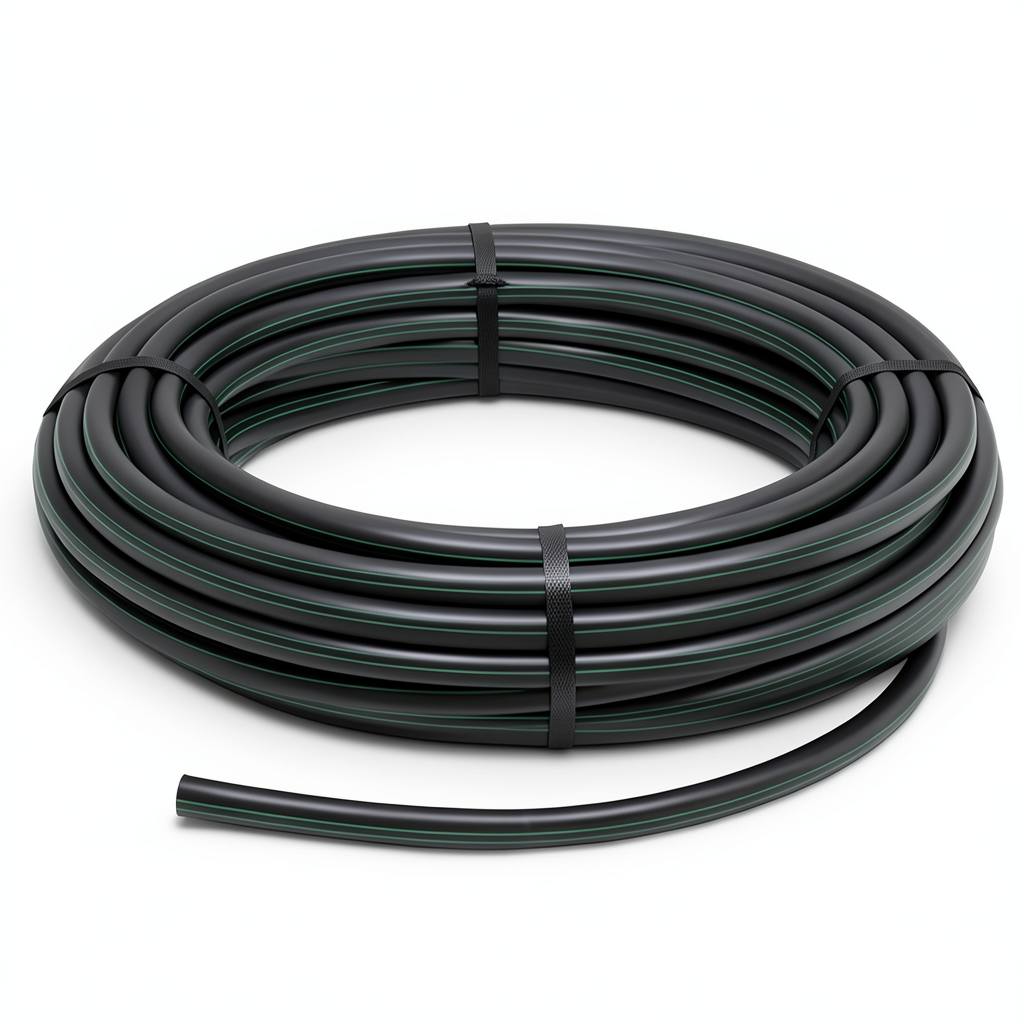 لفة أنابيب HDPE ضغط 4 بار PE 80 قطر خارجي 50 مم SDR 33 لون أسود