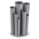 مواسير UPVC ضغط 6/20 قطر خارجي 160 مم سمك 4.7 مم لون رمادي