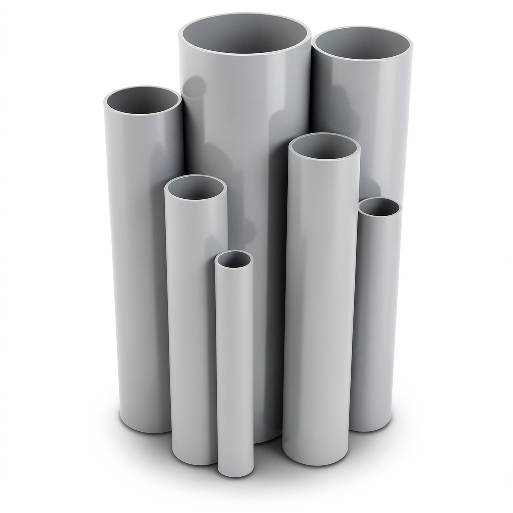 UPVC Pipes Nominal Pressure 6/20 Outside Diameter 200 mm Thickness 5.9 mm Gray