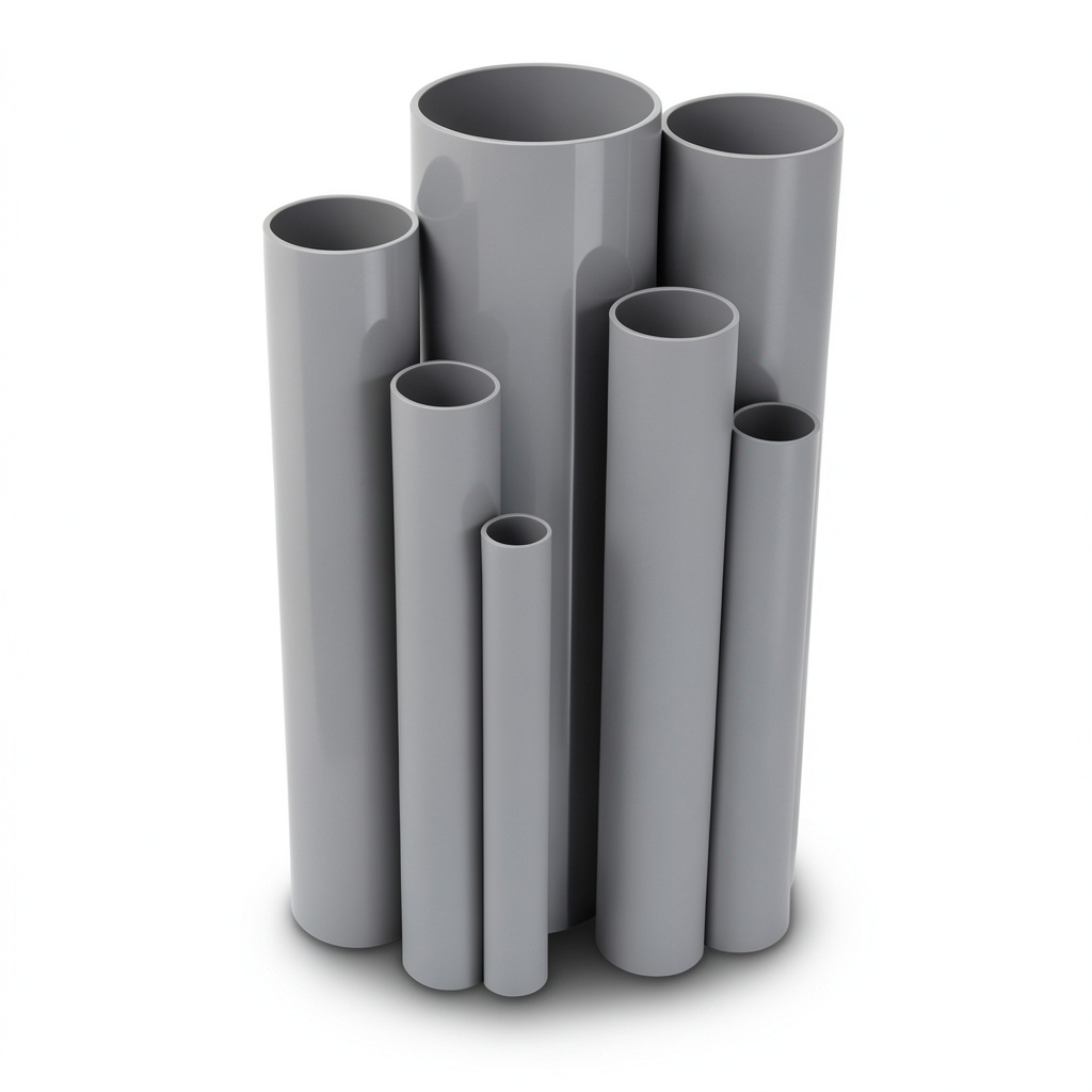 UPVC Pipes Nominal Pressure 6/20 Outside Diameter 225 mm Thickness 6.6 mm Gray