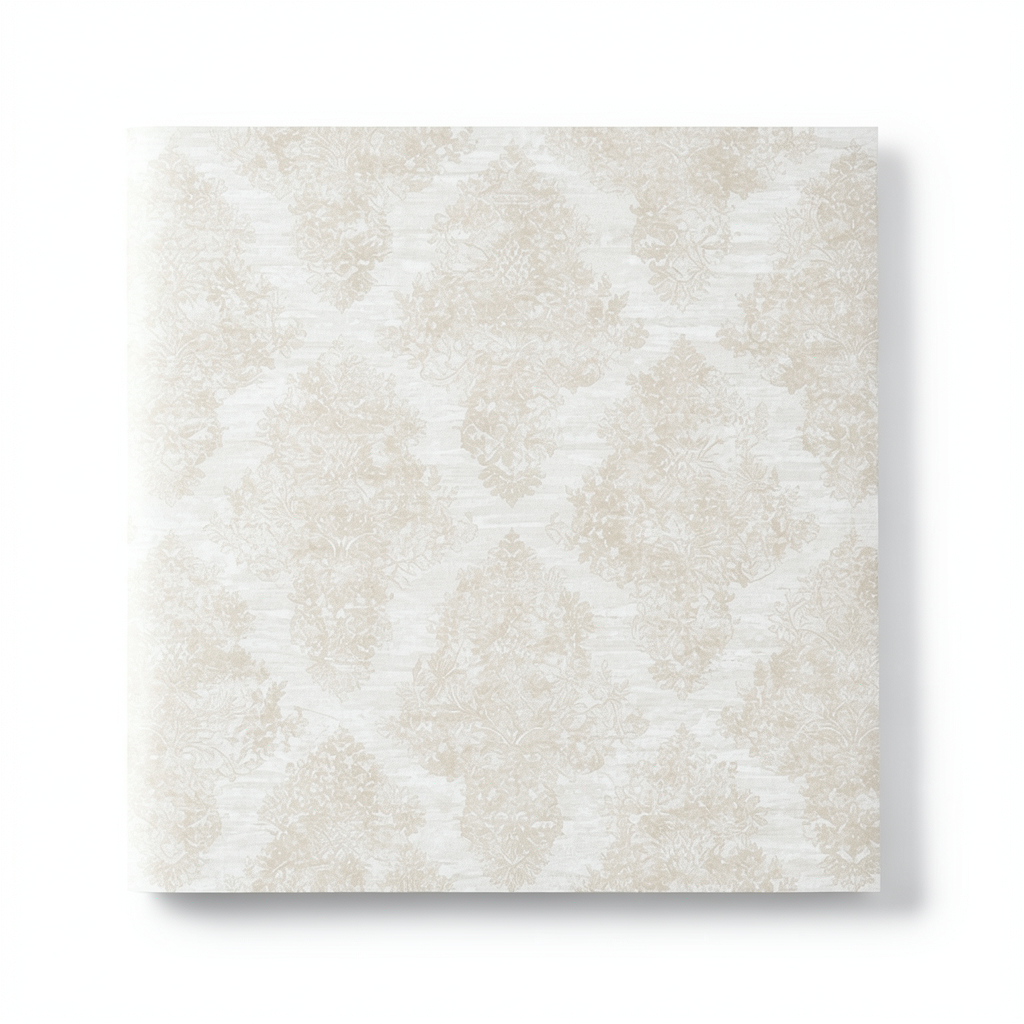 Italian Wallpaper Classic Design 10m x 1.06m, Pale Beige