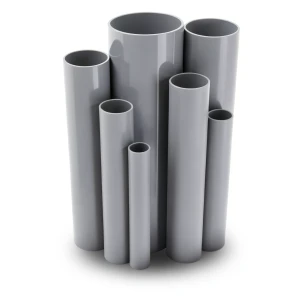 UPVC Pipes 12 Bar Pressure 219.4 mm Diameter 11.9 mm Thickness Gray