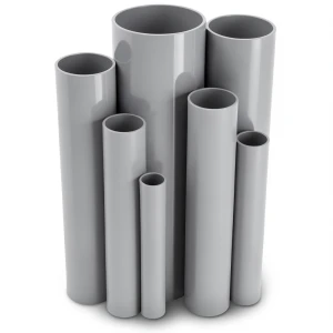 UPVC Pipes 15 Bar Pressure 218.8 mm Diameter 12.6 mm Thickness Gray