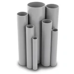 مواسير UPVC ضغط اسمي 6/20 قطر خارجي 50 مم سمك 1.8 مم لون رمادي