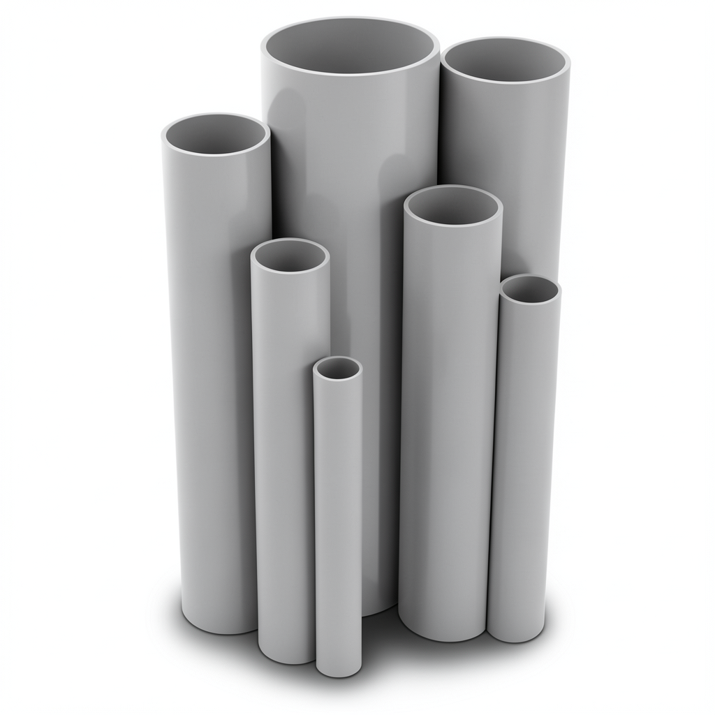 UPVC Pipes Nominal Pressure 6/20 Outside Diameter 50 mm Thickness 1.8 mm Gray