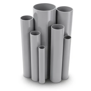 مواسير UPVC ضغط اسمي 6/20 بار مقاس 63 مم عمق التداخل 65 مم سمك 1.9 مم رمادي
