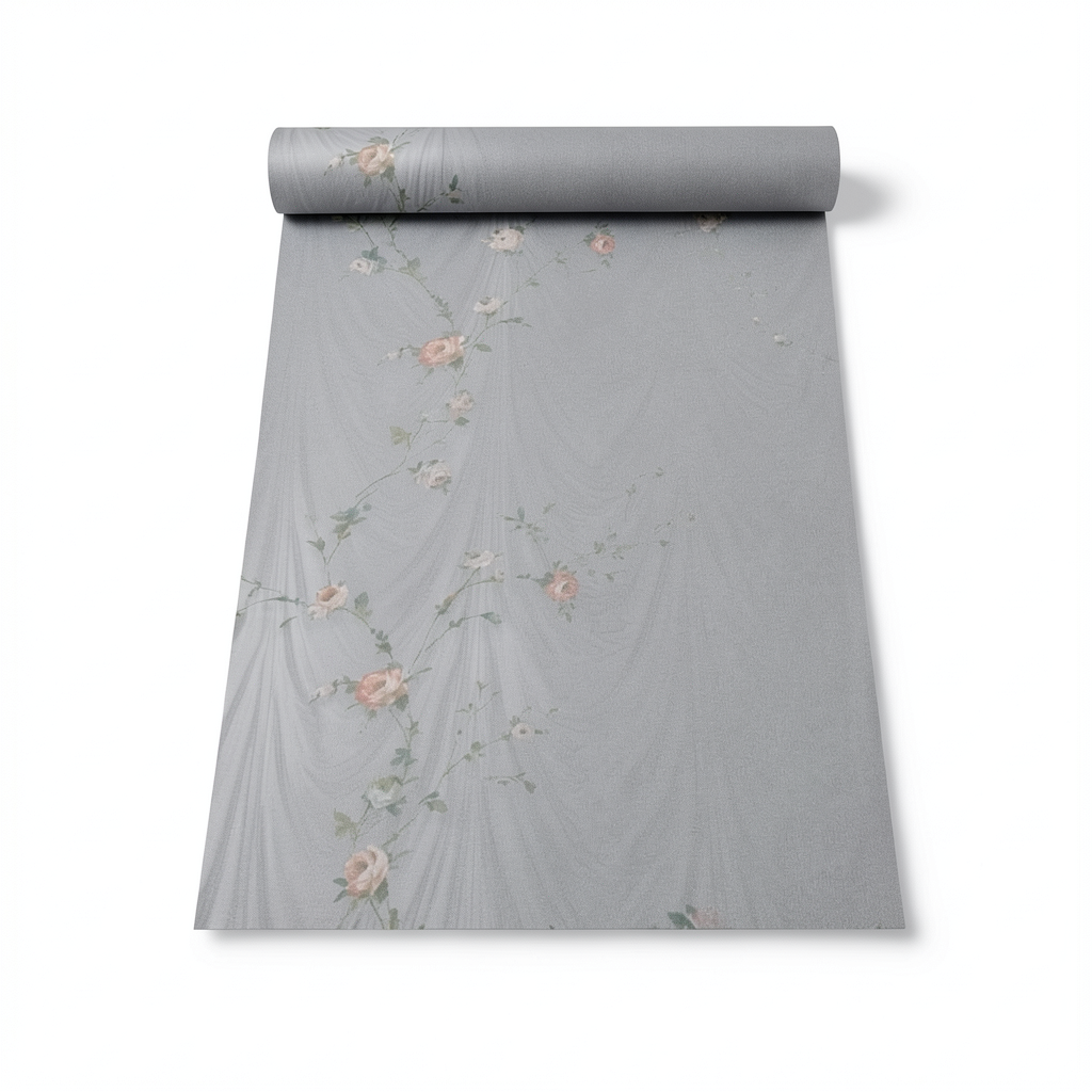 Italian Wallpaper 10m x 0.73m Gray, Model 4237