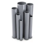 مواسير UPVC ضغط اسمي 6/20، قطر خارجي 90 مم، سمك 2.7 مم، رمادي