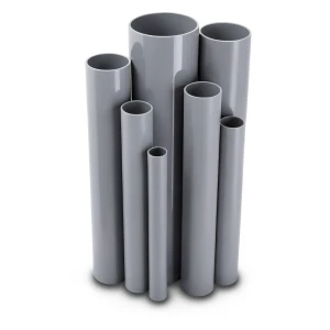 UPVC Pipes Nominal Pressure 6/20, 90 mm Outside Diameter, 2.7 mm Thickness, Gray