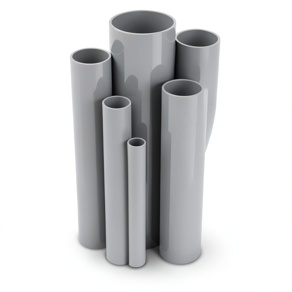 UPVC Pipes Nominal Pressure 6/20 Outside Diameter 125 mm Thickness 3.7 mm Gray