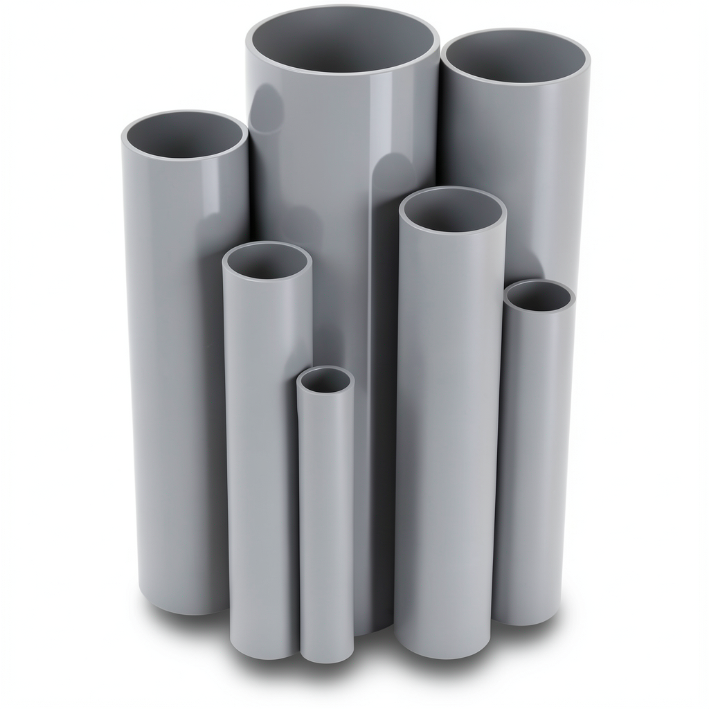 UPVC Pipes Nominal Pressure 6/20 Outside Diameter 160 mm Thickness 4.7 mm Gray
