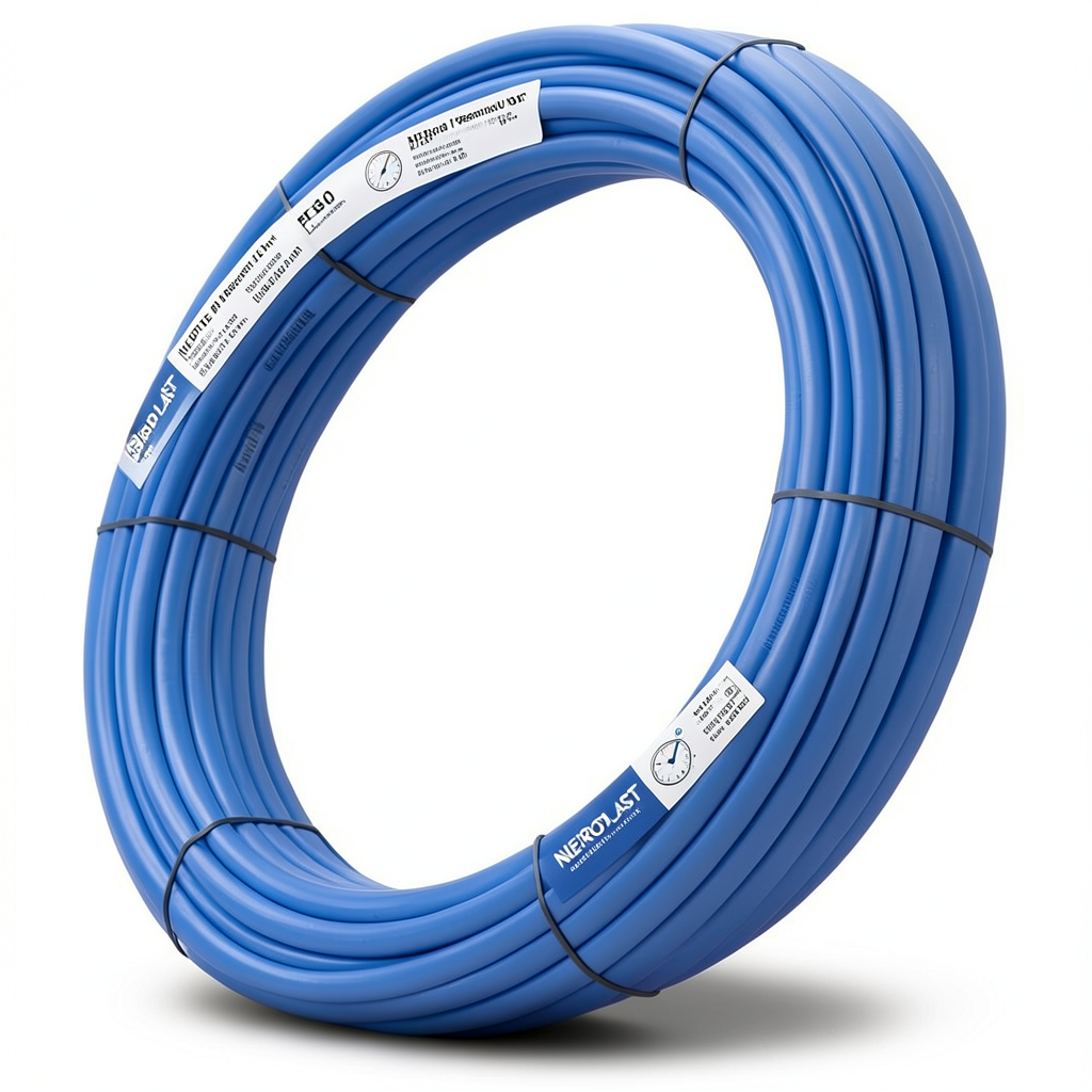 أنابيب HDPE PE 80 ضغط اسمي 10 بار قطر خارجي 63 مم سمك 4.7 مم أزرق | نيبروبلاست