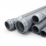 UPVC Pipes ALWatania Brand Nominal Pressure 6 Bar Outside Diameter 200 mm Thickness 4.9 mm Gray 