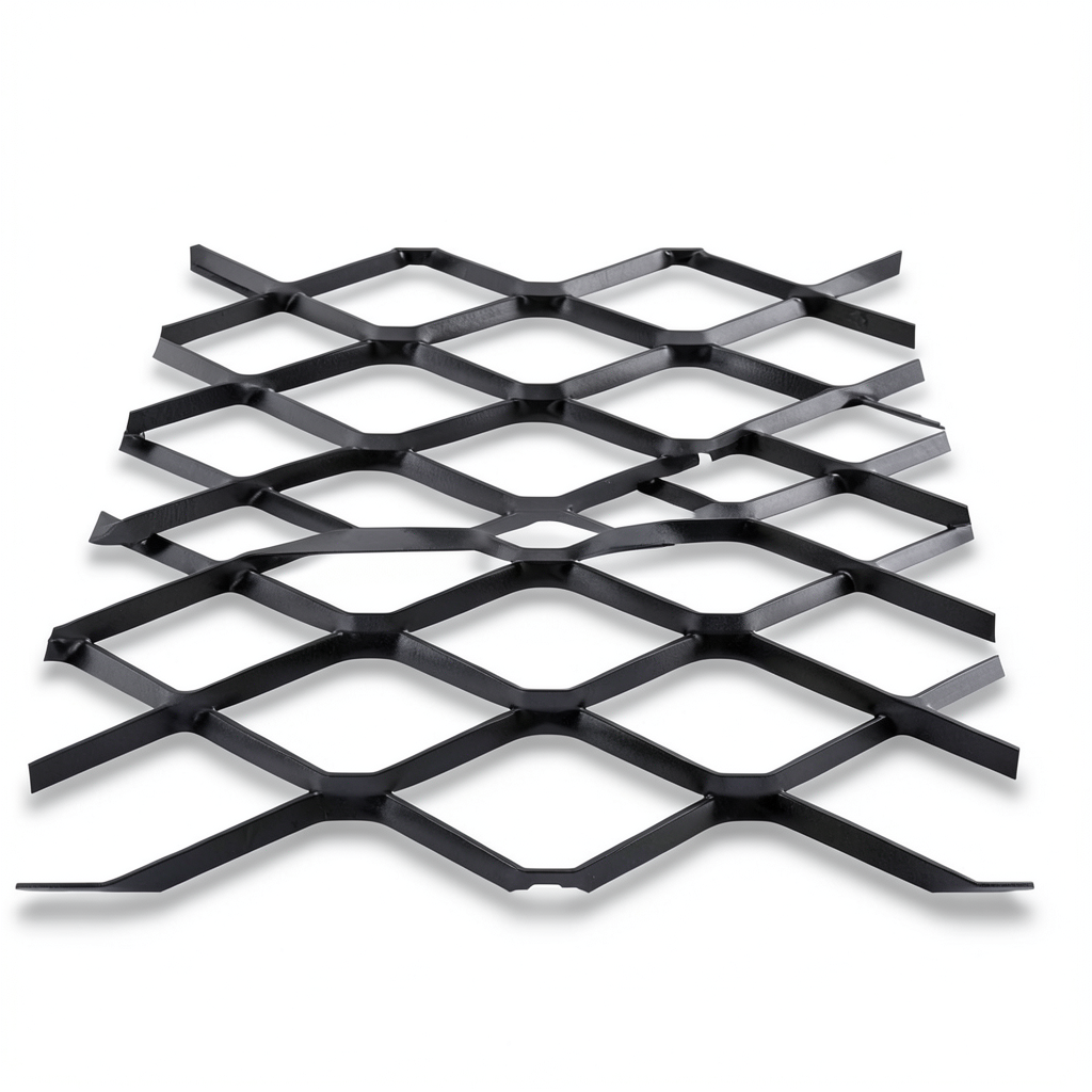 Hot Rolled Black Steel Expanded Metal Mesh Bahri Thickness 3.8 mm Width 2.44 m Length 5 m Bait Al Tatawor