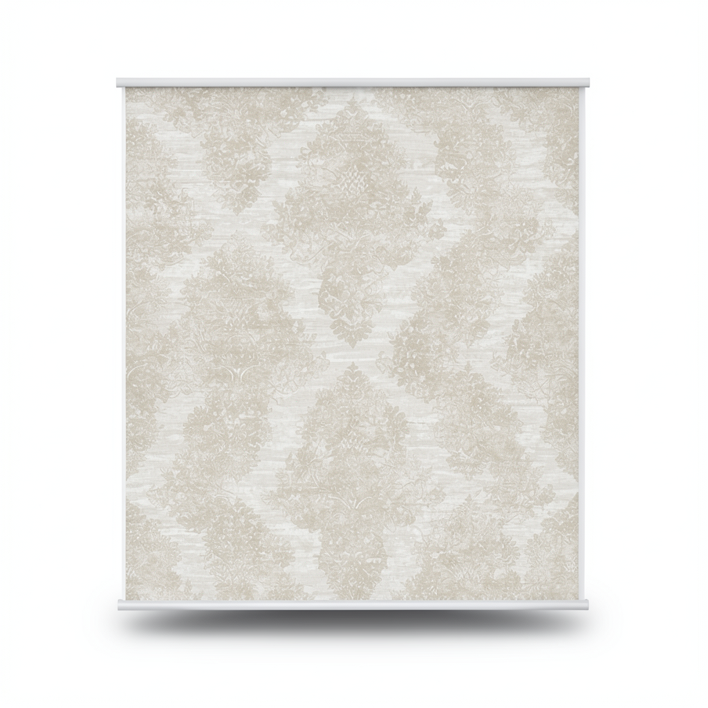 Italian Wallpaper Classic Design 10m x 1.06m, Pale Beige