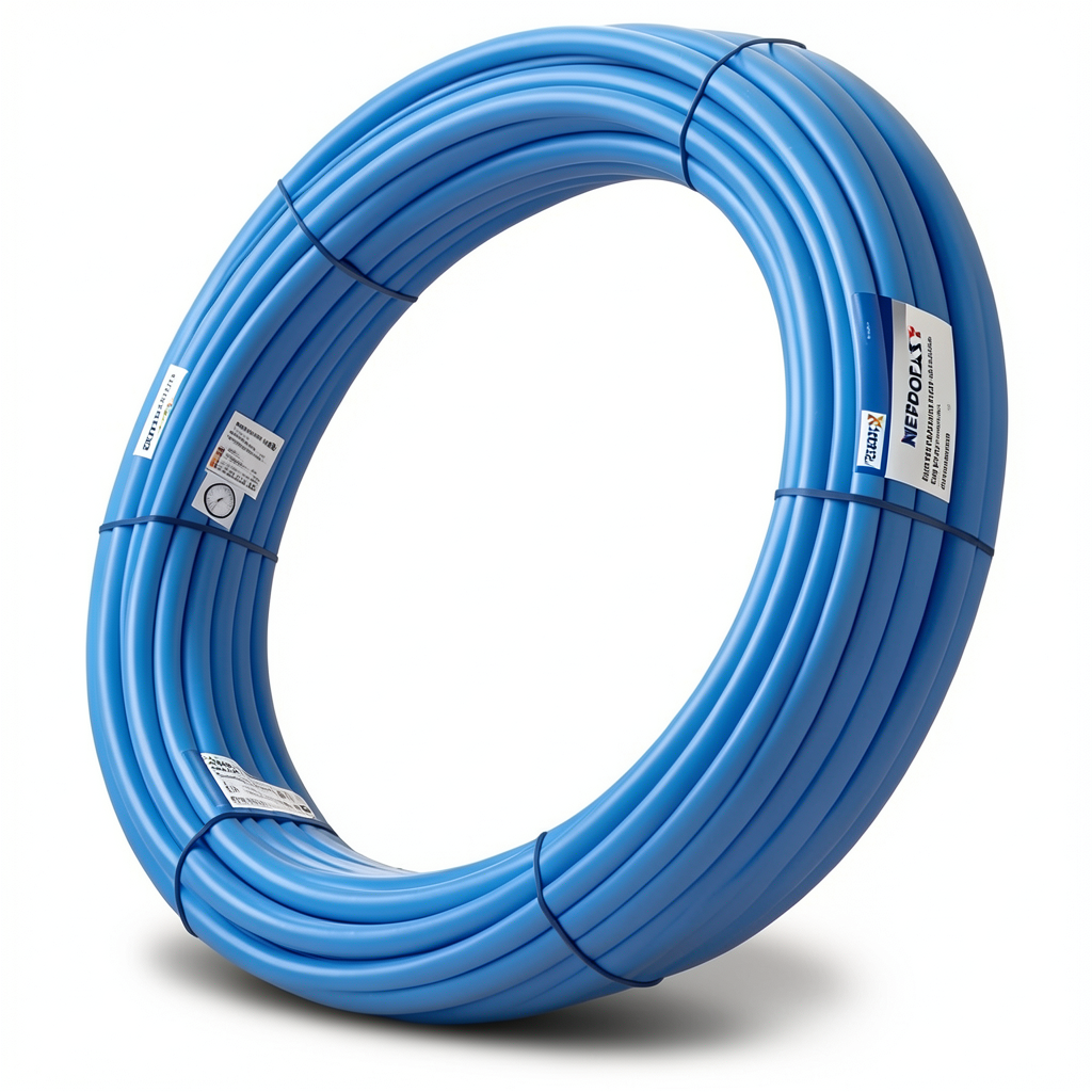 أنابيب HDPE PE 80 ضغط اسمي 10 بار قطر خارجي 40 مم سمك 3 مم لون أزرق | نيبروبلاست
