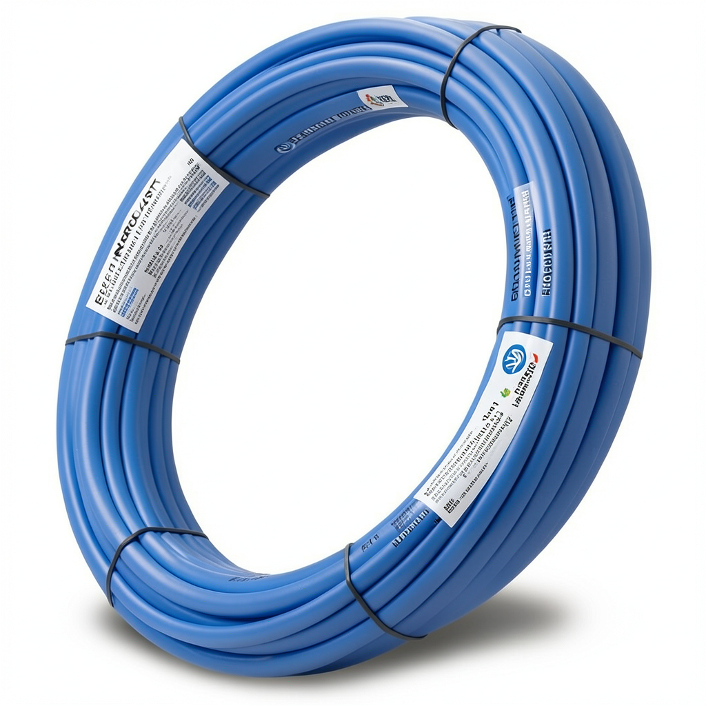 أنابيب HDPE PE 80 ضغط اسمي 10 بار قطر خارجي 63 مم سمك 4.7 مم أزرق | نيبروبلاست