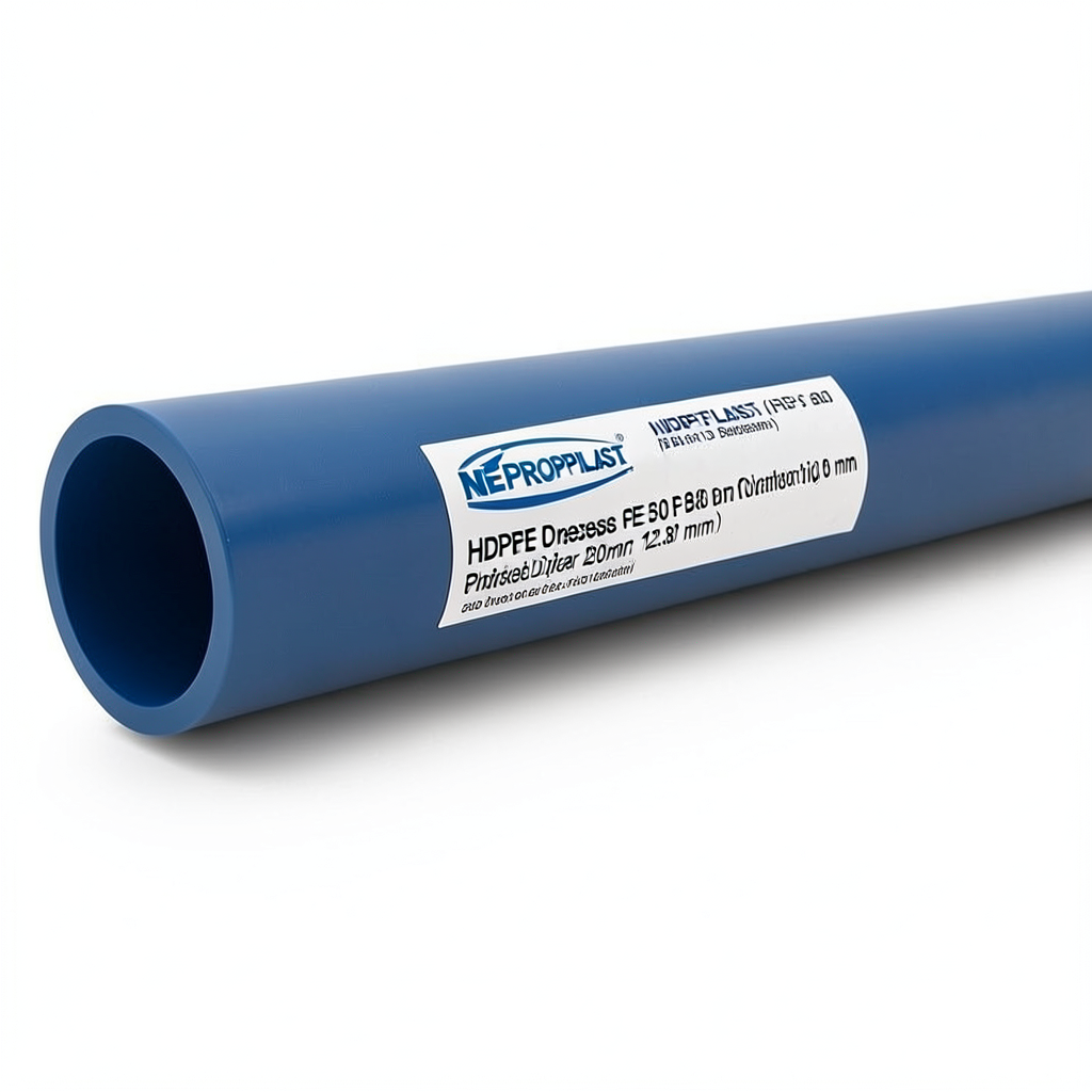 HDPE Pipes PE 80 Pressure 6 Bar Outside Diameter 280 mm Thickness 12.8 mm Blue | NEPROPLAST