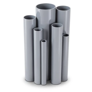 مواسير UPVC ضغط اسمي 10/20 قطر خارجي 50 مم سمك 2.4 مم لون رمادي