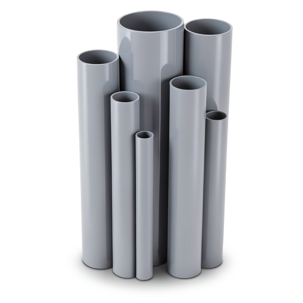 UPVC Pipes Nominal Pressure 10/20 Outside Diameter 50 mm Thickness 2.4 mm Gray
