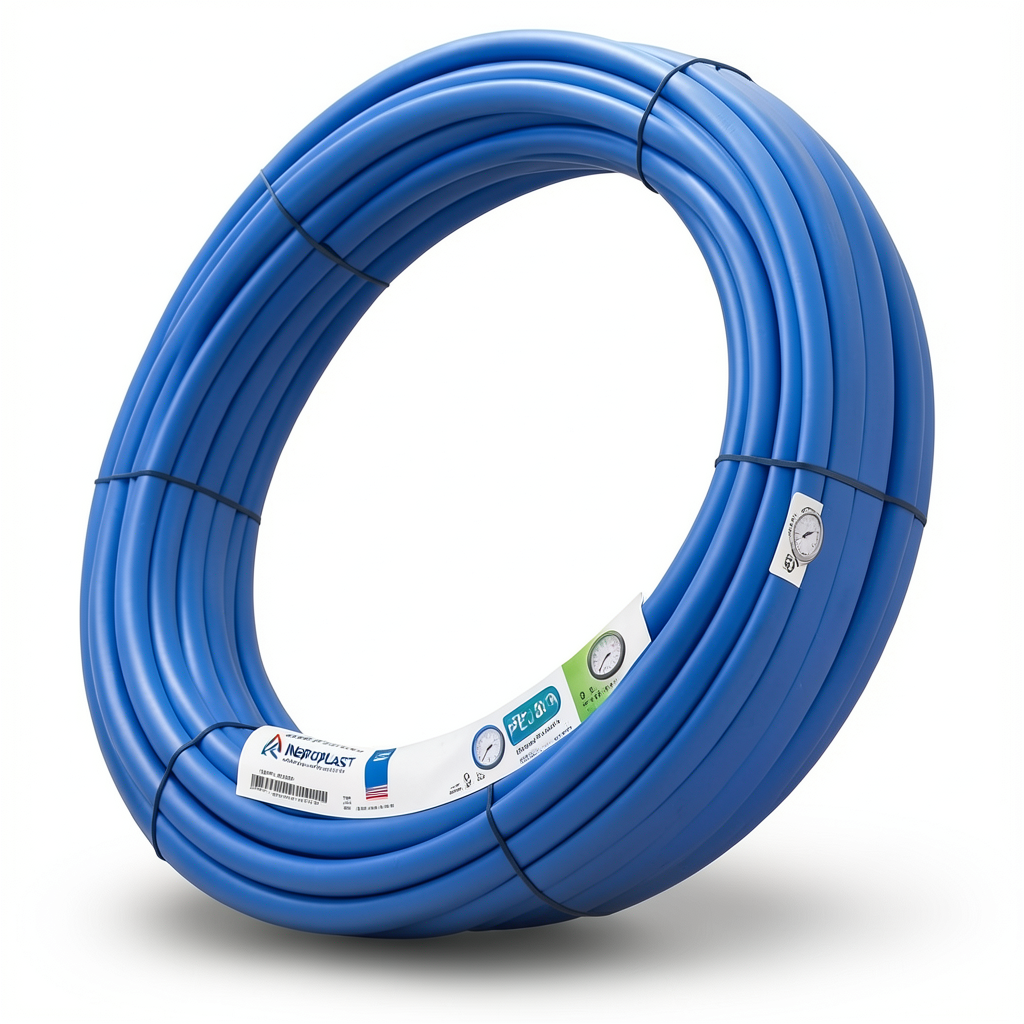 أنابيب HDPE نيبروبلاست PE 80 ضغط 6 بار قطر خارجي 75 مم سمك 3.5 مم لون ازرق | نيبروبلاست