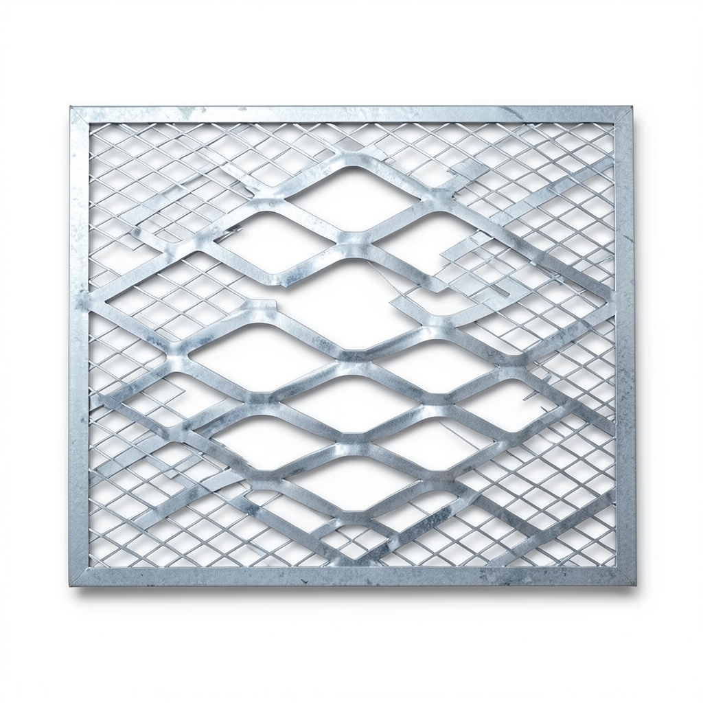 Galvanised Steel Expanded Metal Mesh Bahri Thickness 1.5 mm Width 1.22 m Length 1 m