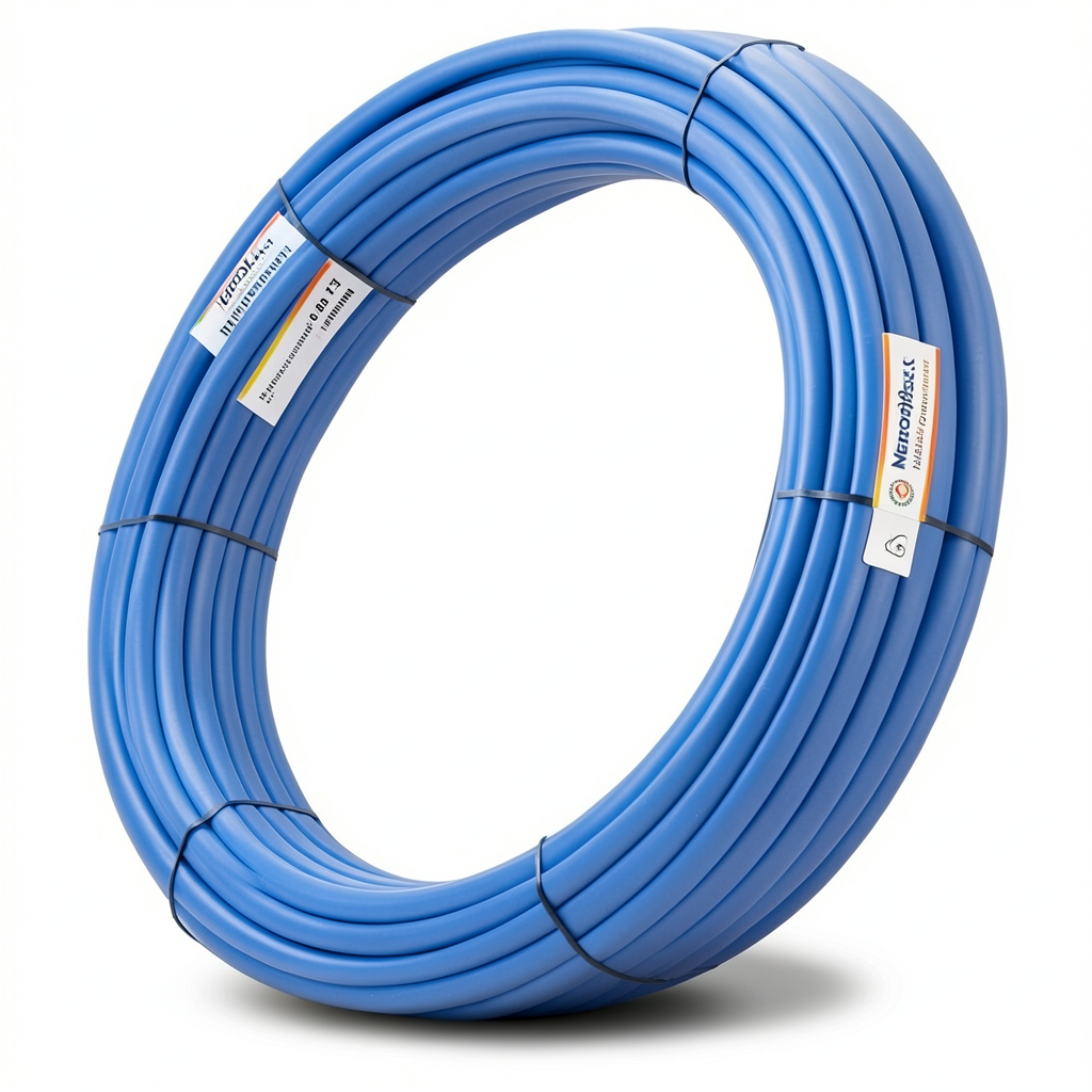 أنابيب HDPE نيبروبلاست PE 80 ضغط 6 بار قطر خارجي 90 مم سمك 4.1 مم لون ازرق | نيبروبلاست