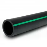 مواسير بلاستيك HDPE ضغط  6 بار [PE 63] قطر خارجي 180 مم  SDR 17.6  لون اسود مع خط اخضر | مصنع المنى