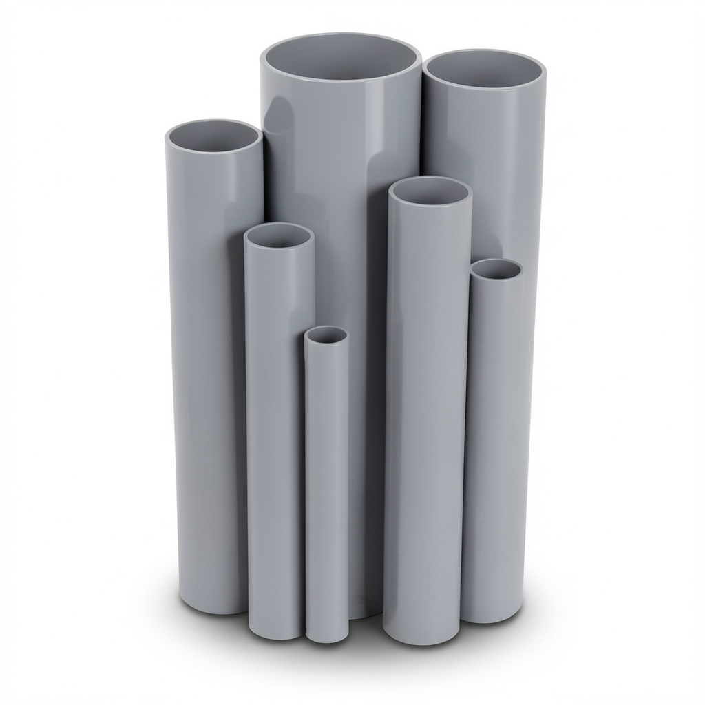 UPVC Pipes Nominal Pressure 10/20 Outside Diameter 160 mm Thickness 7.7 mm Gray