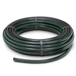 لفة أنابيب HDPE ضغط 10 بار PE 80 قطر خارجي 63 مم SDR 13.6 أسود مع خط أخضر