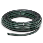 لفة أنابيب HDPE ضغط 10 بار PE 80 قطر خارجي 63 مم SDR 13.6 أسود مع خط أخضر