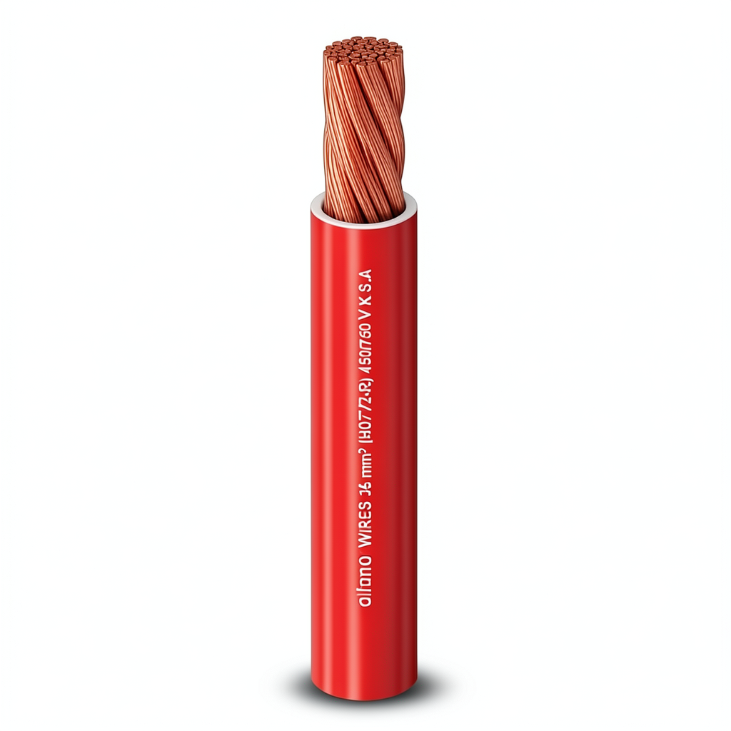 PVC Insulated Stranded Copper Wire 10mm2, 450/750V Red | Al Fanar