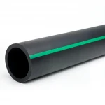 HDPE Polyethylene Pipe  PN 4 Bar [PE 63] OD 250 mm  SDR 26  Color Black with Green Stripes | Almona Factory