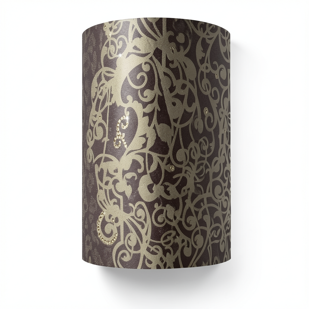Italian Wallpaper Classic Design Dark Brown, Size 10m x 0.70m, Model 14111